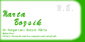 marta bozsik business card